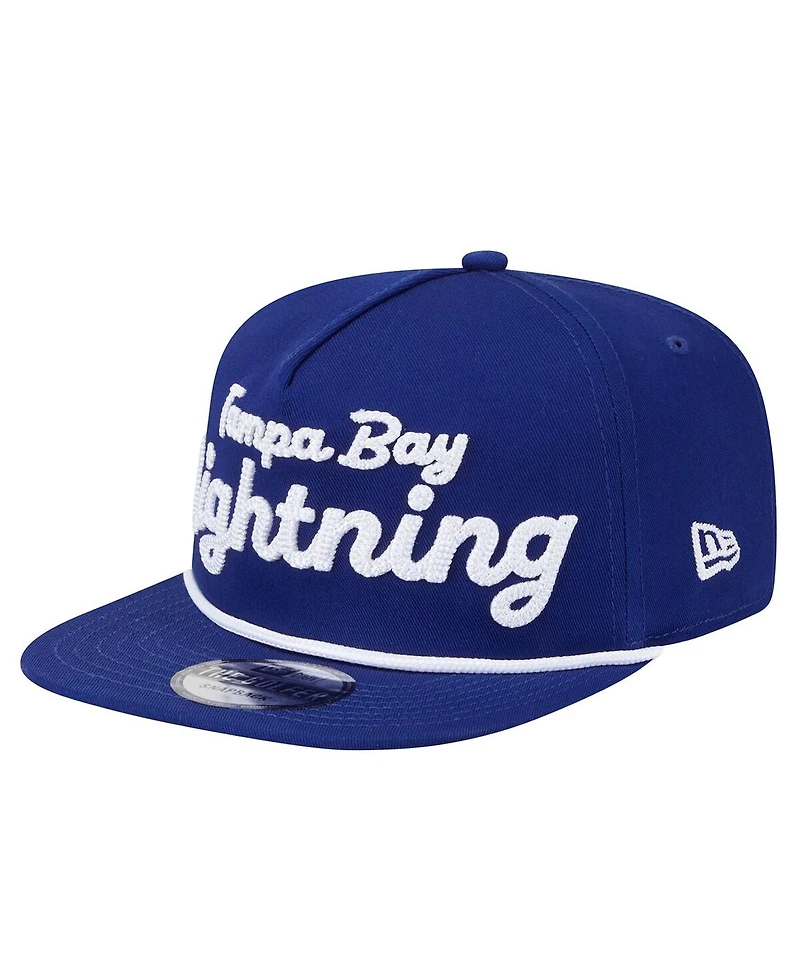 New Era Men's Blue Tampa Bay Lightning Team Text Golfer Adjustable Hat