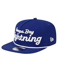 New Era Men's Blue Tampa Bay Lightning Team Text Golfer Adjustable Hat