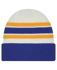 New Era Men's Cream/Royal Buffalo Sabres Vintage Cuffed Knit Hat