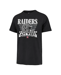 '47 Brand Men's Black Las Vegas Raiders Stripe Splash Franklin Throwback T-Shirt