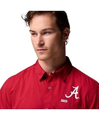 Columbia Men's Crimson Alabama Tide Slack Camp Button-Up Shirt