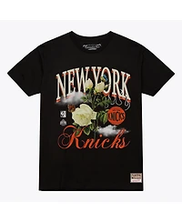 Mitchell & Ness Men's and Women's Black New York Knicks Floral Graphic T-Shirt