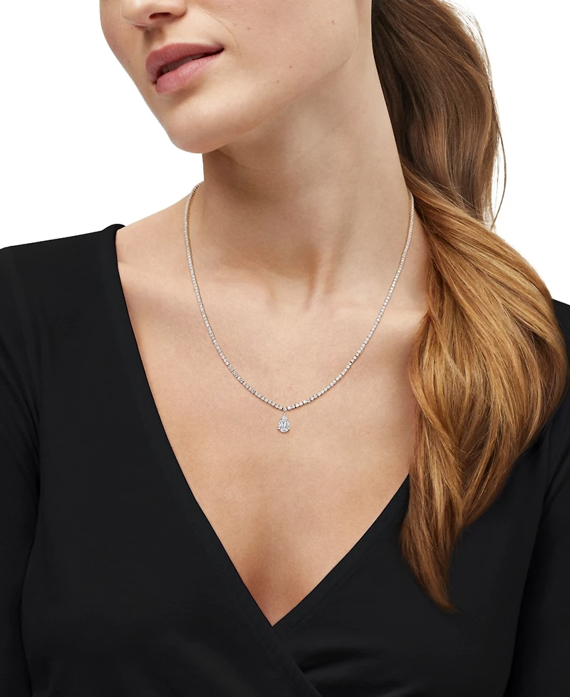 Grown With Love Lab Grown Diamond Pear & Round 20" Statement Necklace (5 ct. t.w.) in 14k White Gold