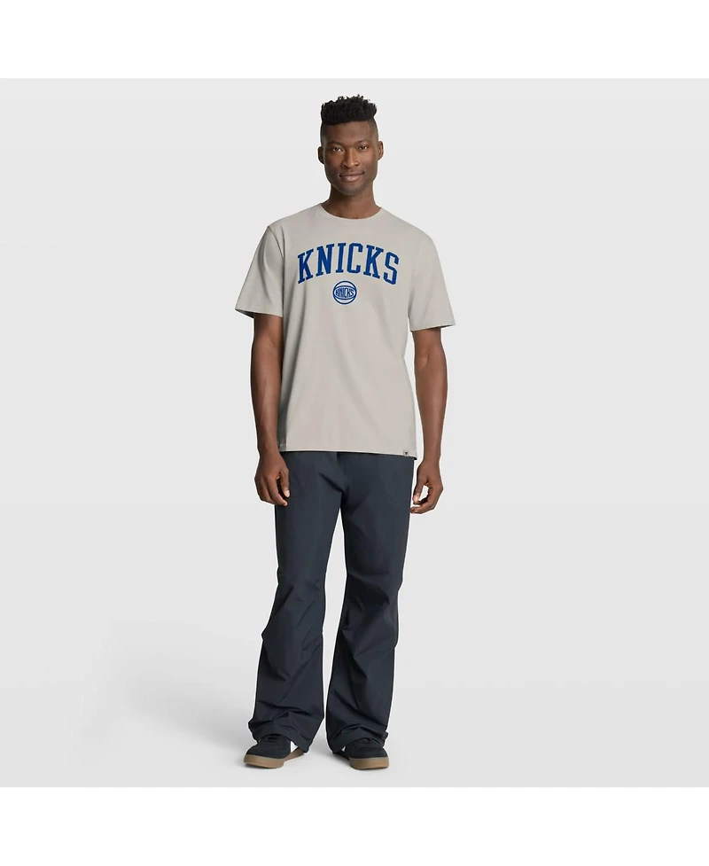 Fanatics Men's Cream New York Knicks Crossover Collection Pull Up Jumper Shot Premium T-Shirt