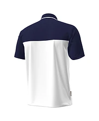 Under Armour Men's White/Navy Notre Dame Fighting Irish Green Blocked Polo Shirt