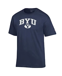 Champion Men's Navy Byu Cougars Arch Over Logo T-Shirt