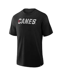 Fanatics Men's Black Carolina Hurricanes Play Distressed Wordmark Stadium Slub T-Shirt