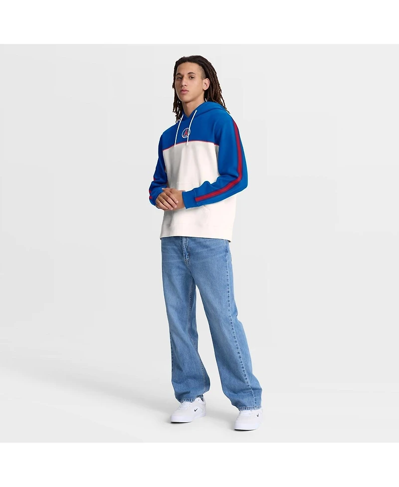 Fanatics Men's Royal/White Paris Saint-Germain Retro Overhead Tri-Blend Hoodie