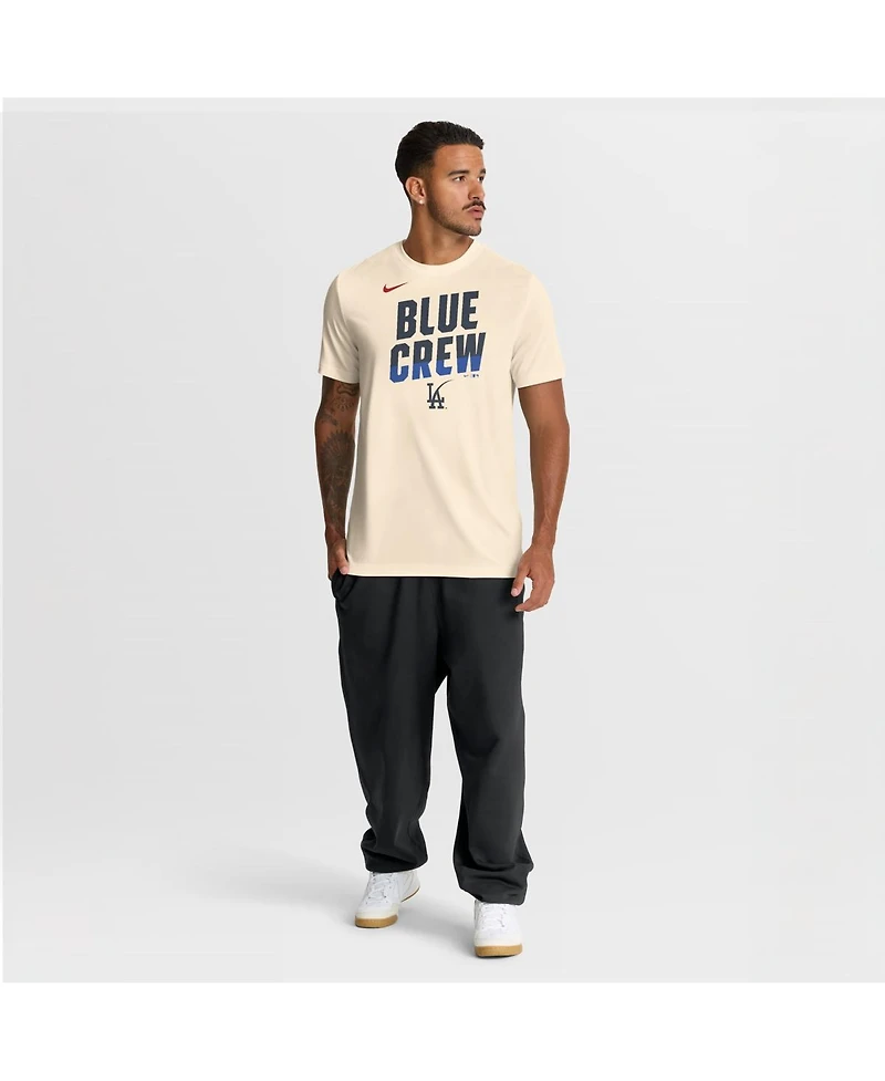 Nike Men's Cream Los Angeles Dodgers 2026 City Connect Team Phrase Script Dri-fit T-Shirt