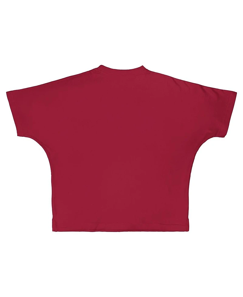 Pressbox Women's Crimson Alabama Tide Flannigan Oversized T-Shirt