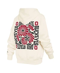 Pressbox Women's Cream Ohio State Buckeyes Elena Janise Hoodie