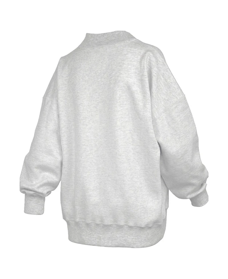 Pressbox Women's Heather Gray Georgia Bulldogs Reversible Sweatshirt