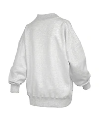 Pressbox Women's Heather Gray Georgia Bulldogs Reversible Sweatshirt