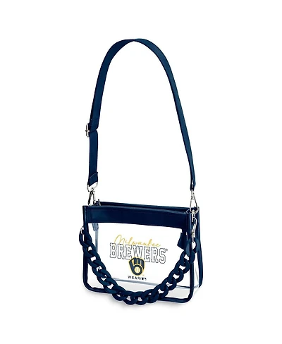 Wear by Erin Andrews Milwaukee Brewers Plastic Chain Mini Crossbody Bag
