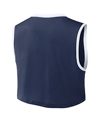 Nike Women's Navy New York Yankees Primetime Loose Dri-fit Cropped Tank Top