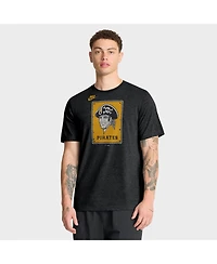 Nike Men's Heather Black Pittsburgh Pirates Cooperstown Logo Tri-Blend T-Shirt