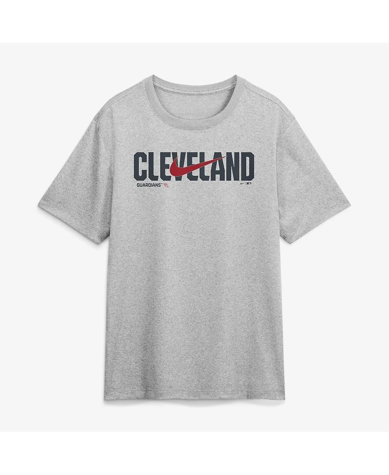 Nike Men's Heather Gray Cleveland Guardians Swoosh Legend Dri-fit T-Shirt