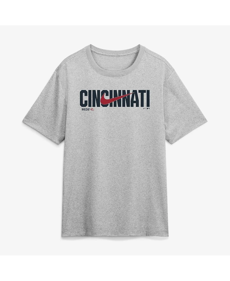 Nike Men's Heather Gray Cincinnati Reds Swoosh Legend Dri-fit T-Shirt