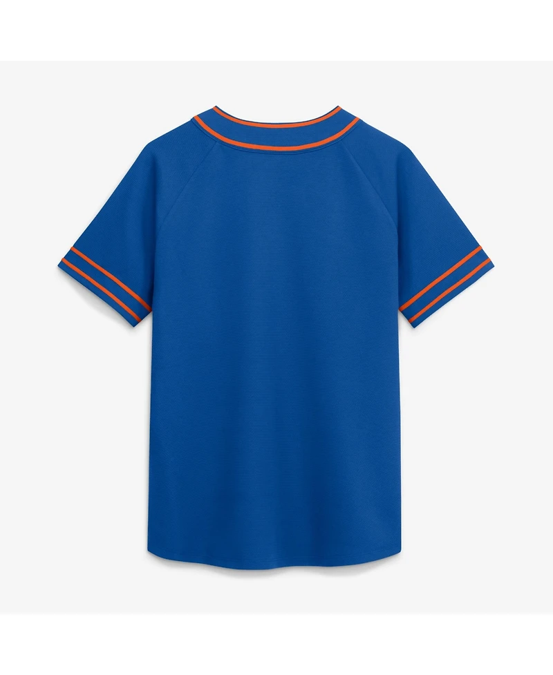 Fanatics Women's Royal New York Mets Diva Race Ahead Raglan V-Neck T-Shirt
