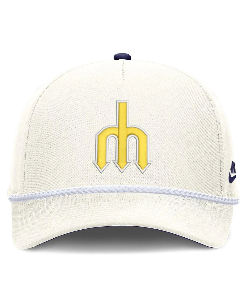 Nike Men's Cream Seattle Mariners Cooperstown Rise Adjustable Hat