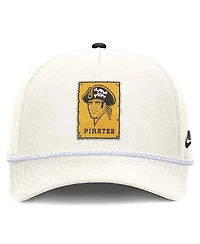 Nike Men's Cream Pittsburgh Pirates Cooperstown Rise Adjustable Hat