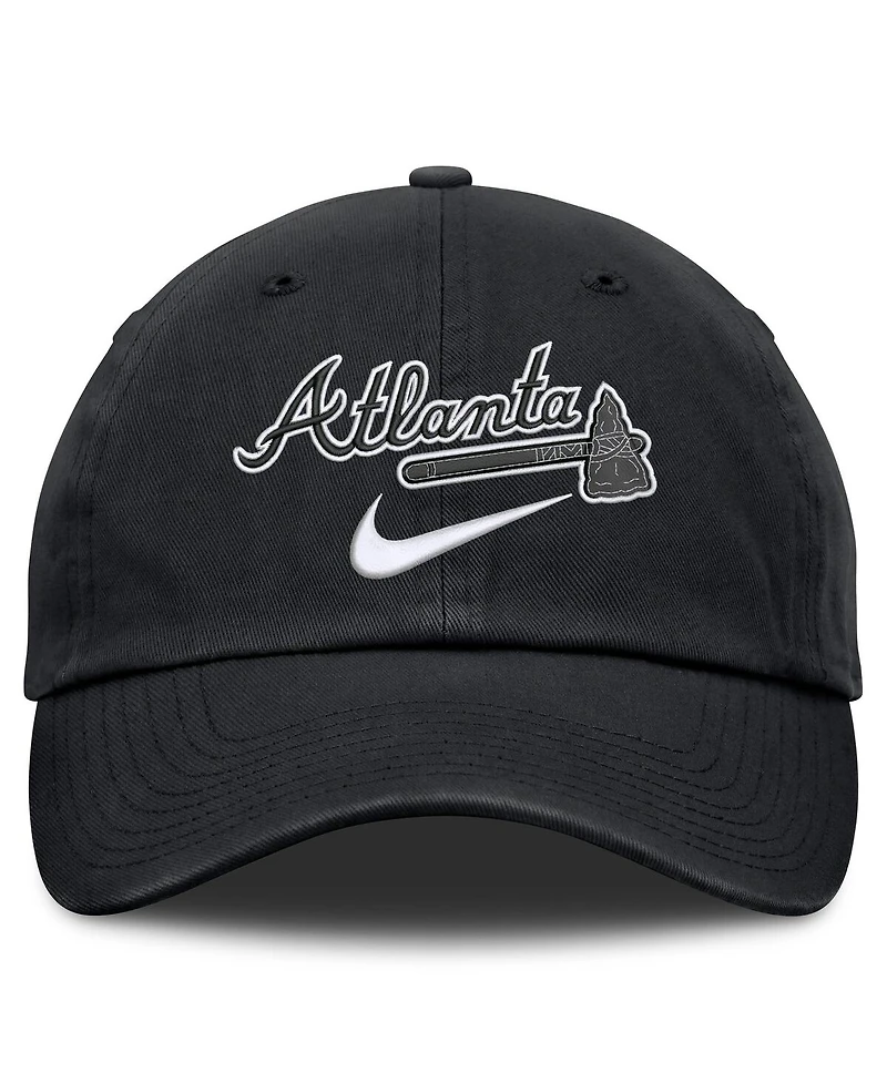 Nike Men's Black Atlanta Braves Primetime Club Adjustable Hat