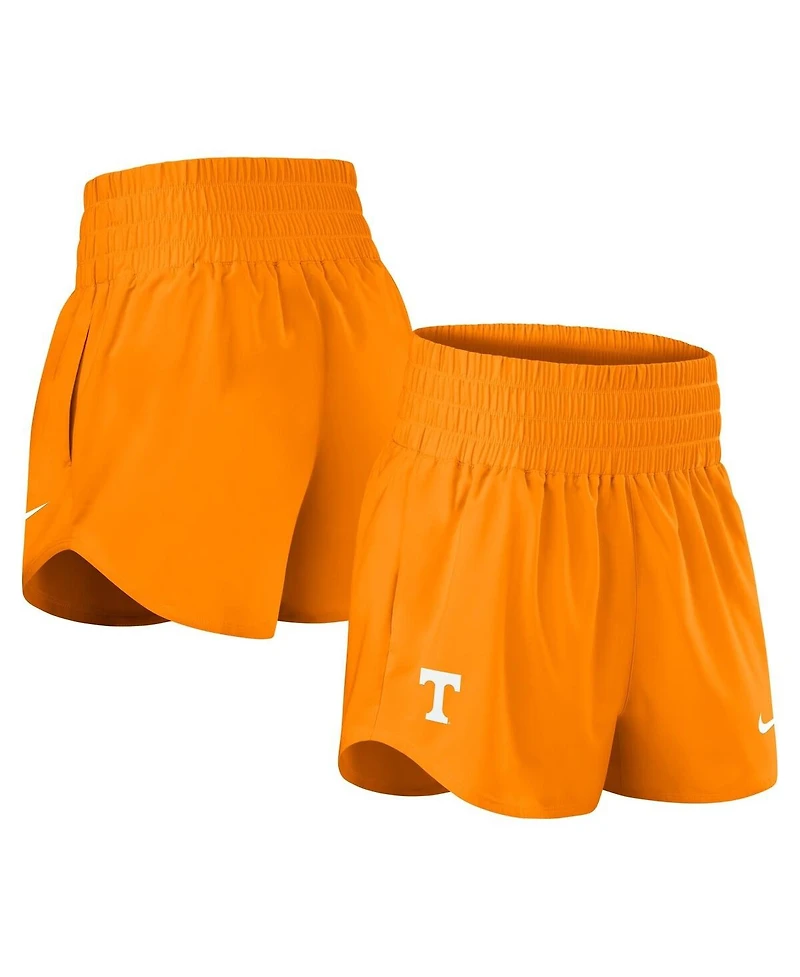 Nike Women's Orange Tennessee Volunteers Performance One Dri-fit High-Rise Shorts