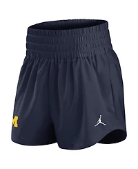 Jordan Women's Navy Michigan Wolverines Performance One Dri-fit High-Rise Shorts