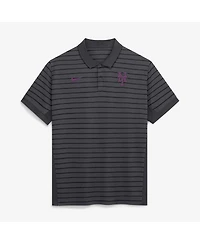 Nike Men's Anthracite/Black New York Mets Authentic Collection City Connect Striped Victory Dri-fit Polo Shirt