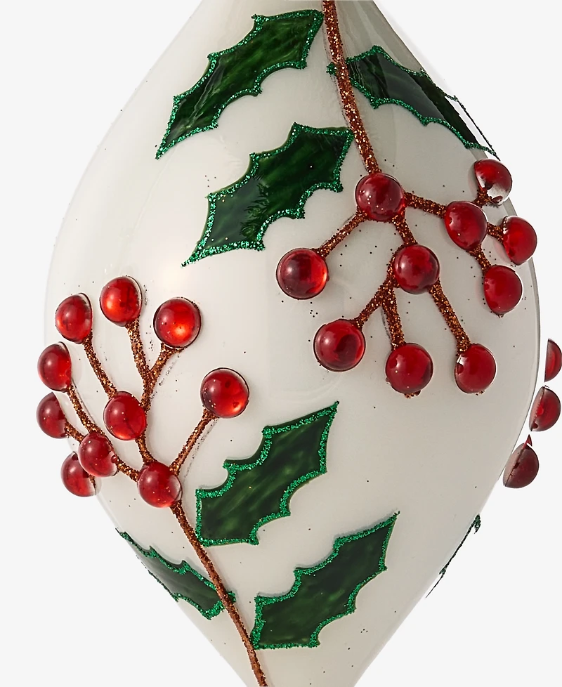 Holiday Lane Christmas Cheer Glass Drop Ornament, Macy's Exclusive