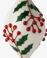 Holiday Lane Christmas Cheer Glass Drop Ornament, Macy's Exclusive
