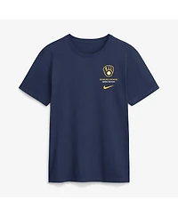 Nike Men's Navy Milwaukee Brewers Primetime 2-Hit T-Shirt