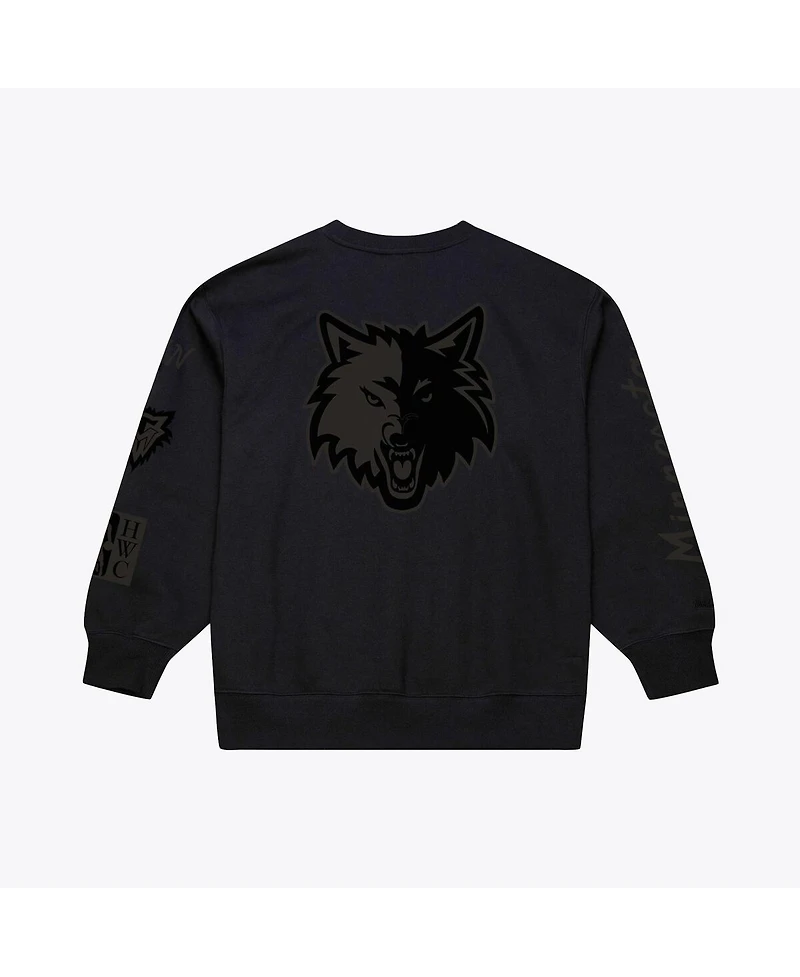 Mitchell & Ness Men's Black Minnesota Timberwolves Phantom Fleece Sweatshirt