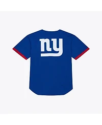 Mitchell & Ness Men's Royal New York Giants Head Coach Mesh Full-Button Fashion Jersey
