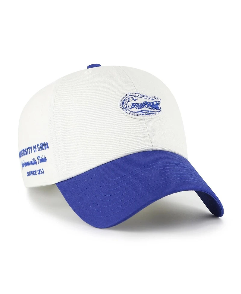 '47 Brand Men's White/Royal Florida Gators Contemporary Basics Two Tone Clean Up Adjustable Hat