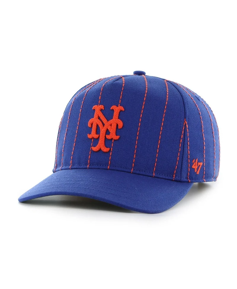 '47 Brand Men's x Rawlings Royal New York Mets Pinstripe Hitch Adjustable Hat
