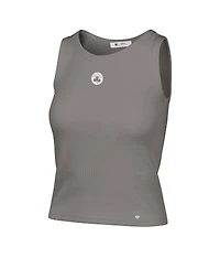 '47 Brand Women's Gray Boston Celtics Cropped Skyhook Baby Rib Tank Top