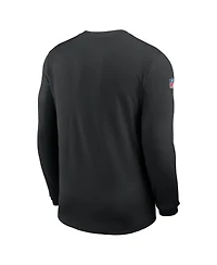 Nike Men's Black Philadelphia Eagles Sideline Coaches Uv Dri-fit Long Sleeve T-Shirt