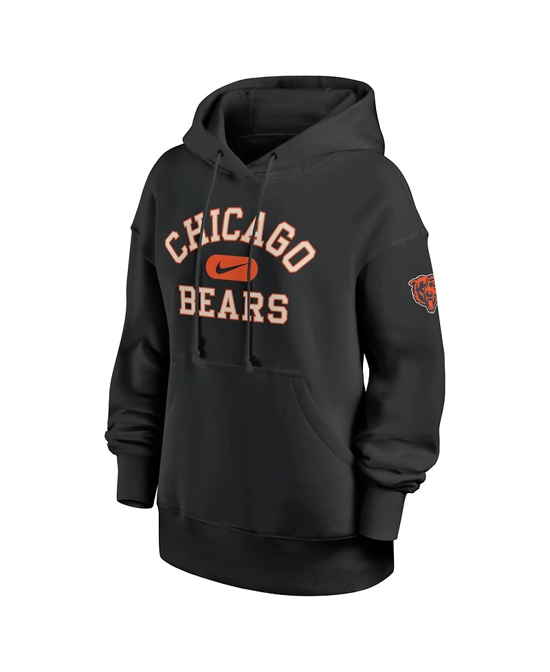 Nike Women's Black Chicago Bears Oversized Legacy Phoenix Hoodie