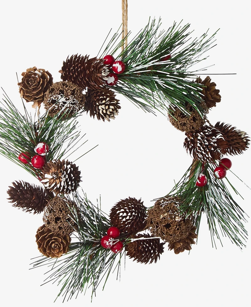 Holiday Lane Cozy Cabin Pinecone Wreath Ornament, Macy's Exclusive