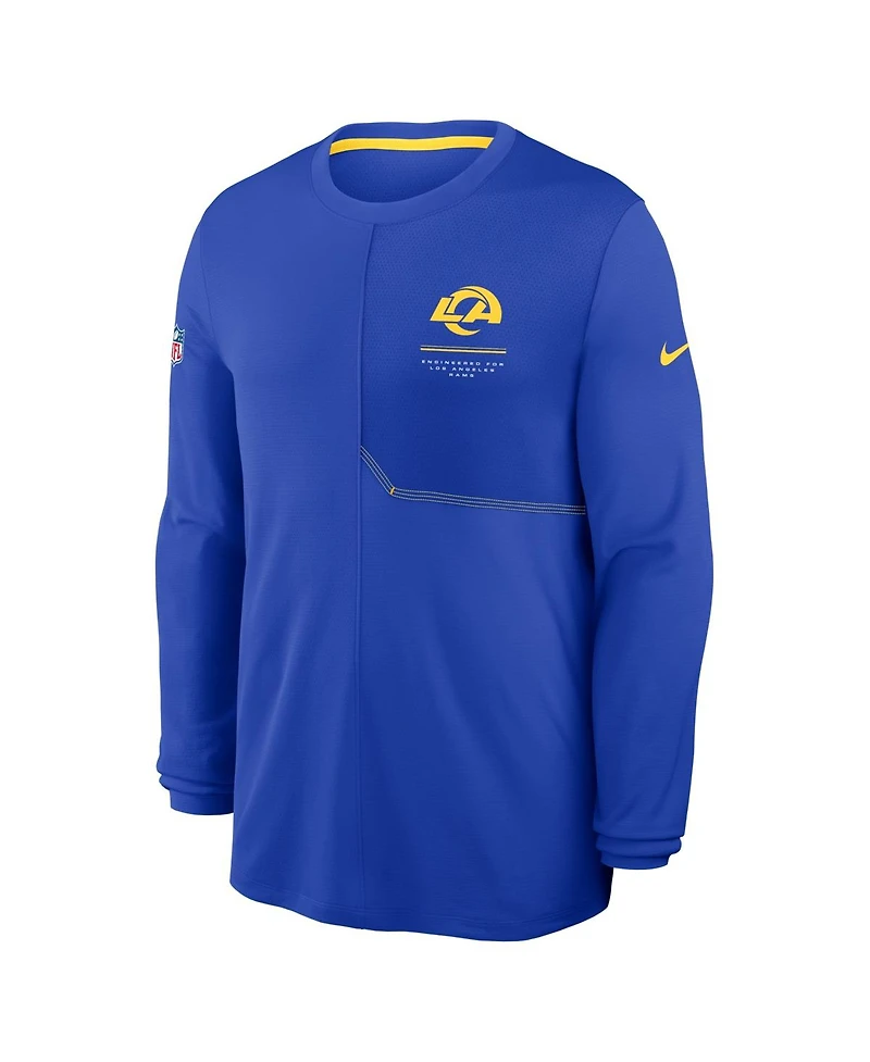 Nike Men's Royal Los Angeles Rams Sideline Coaches Uv Dri-fit Long Sleeve T-Shirt