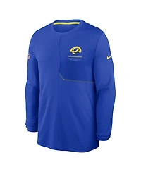 Nike Men's Royal Los Angeles Rams Sideline Coaches Uv Dri-fit Long Sleeve T-Shirt
