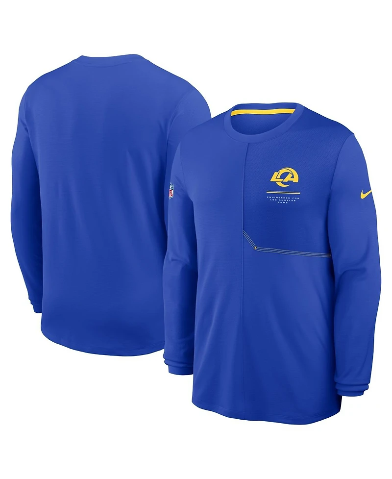 Nike Men's Royal Los Angeles Rams Sideline Coaches Uv Dri-fit Long Sleeve T-Shirt