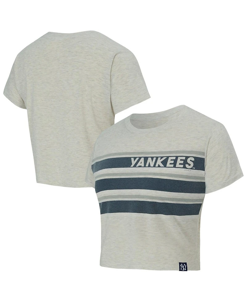 Concepts Sport Women's Cream New York Yankees Birch Cropped T-Shirt