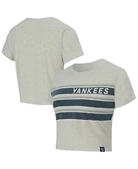 Concepts Sport Women's Cream New York Yankees Birch Cropped T-Shirt