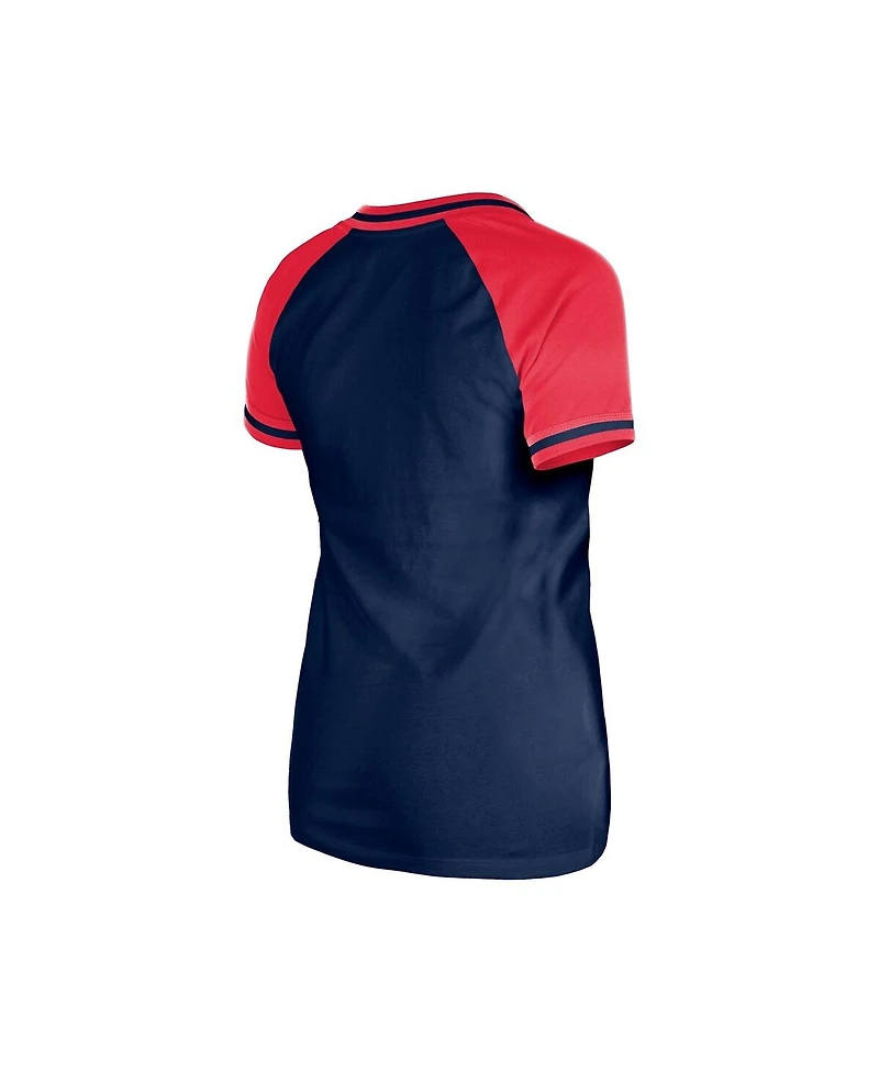 New Era Women's Navy Atlanta Braves Gameday V-Neck T-Shirt