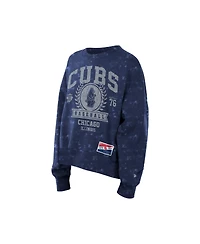 New Era Women's Royal Chicago Cubs Throwback Oversized Boxy Sweatshirt