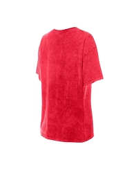 New Era Women's Scarlet San Francisco 49ers Throwback Oversized T-Shirt