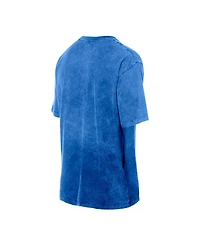New Era Men's Blue Oklahoma City Thunder Oversized Throwback Collection Mineral Wash T-Shirt