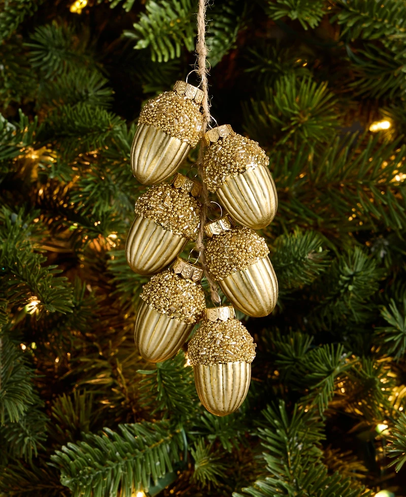 Holiday Lane Cozy Cabin Acorn Cluster Ornament, Macy's Exclusive